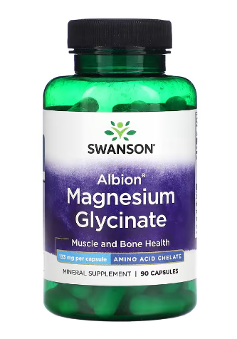 Swanson, Albion, Magnesium Glycinate, 133 mg, 90 Capsules