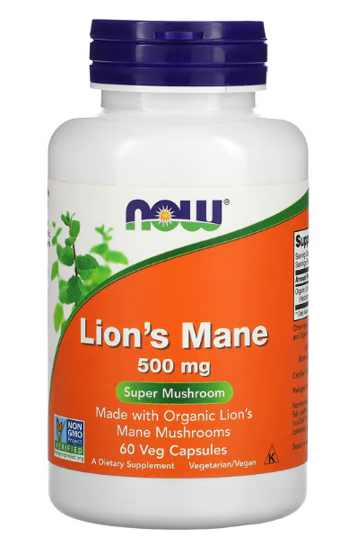 Lion's Mane ,NOW Foods, 500 mg, 60 Veg Capsules