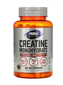 NOW Foods, Sports, Creatine Monohydrate, 4,500 mg, 120 Veg Capsules (750 mg per Capsule)