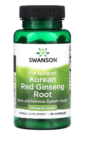 Swanson, Full Spectrum Korean Red Ginseng Root, 400 mg, 90 Capsules