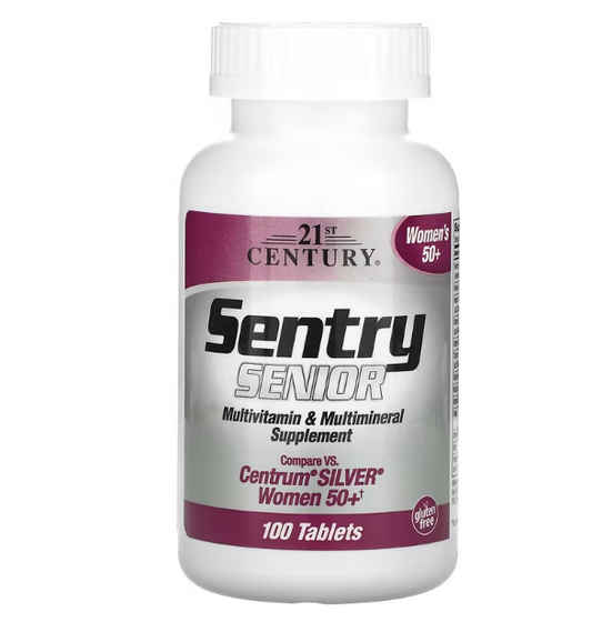 21st Century, Sentry Senior, Multivitamin & Multimineral Supplement, Women 50+, 100 Tablets