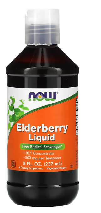 NOW Foods, Elderberry Liquid, 500 mg, 8 fl oz (237 ml)