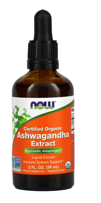 NOW Foods, Certified Organic, Ashwagandha Extract, 2 fl oz (59 ml)