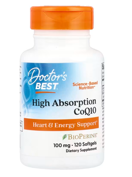 Doctor's Best, High Absorption CoQ10, 100 mg, 120 Softgels