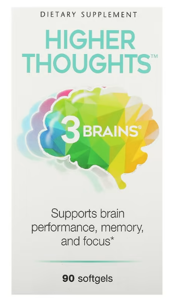 Natural Factors, 3 Brains, Higher Thoughts, 90 Softgels