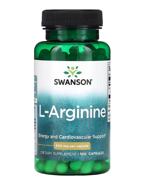 L-Arginine,Swanson, 500 mg, 100 Capsules